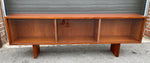RESTORED Mid Century Modern Teak Bookcase Display TV Media Console 72