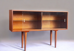 REFINISHED Mid Century Modern Teak Display Bookcase 48