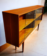 REFINISHED Mid Century Modern Teak Display Bookcase 71.5