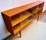 REFINISHED Mid Century Modern Teak Display Bookcase 71.5