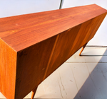 REFINISHED Mid Century Modern Teak Display Bookcase 71.5