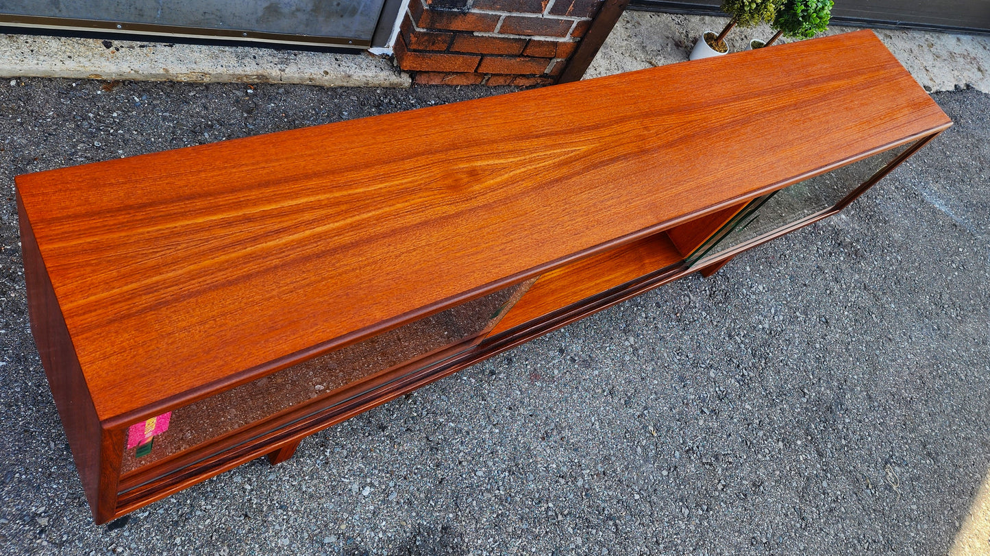 REFINISHED Mid Century Modern Teak TV Console/ Bookcase by RS Associates 72"