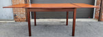 REFINISHED Mid Century Modern Teak Extension Dining Table or Desk 51