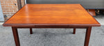 REFINISHED Mid Century Modern Teak Extension Dining Table or Desk 51