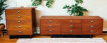 REFINISHED Mid-Century Modern Teak Dresser 9 drawers 3