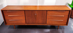 REFINISHED Mid Century Modern Teak Dresser or Sideboard 7ft 7