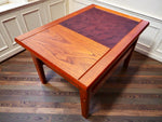 REFINISHED Danish Mid Century Modern Teak End Table w Inlay & Shelf 8