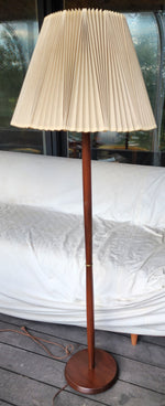 Mid Century Modern Solid Teak Floor Lamp, H 58