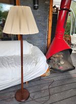 Mid Century Modern Solid Teak Floor Lamp, H 58