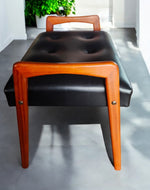 RESTORED Mid Century Modern Teak Foot Stool, Sweden 5