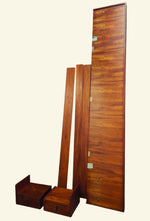 REFINISHED Mid Century Modern Teak Bed King w Floating Nightstands 15