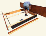 REFINISHED Mid Century Modern Teak Bed King w Floating Nightstands 14