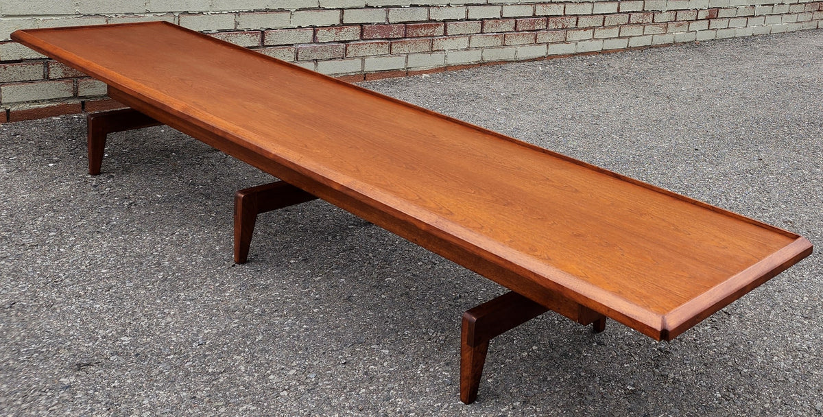 REFINISHED Mid Century Modern Teak Cocktail /Coffee Table or Bench 98