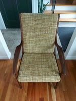 Choose fabric! REFINISHED Mid-Century Modern Teak Loveseat & Lounge Chair by R.Huber 9
