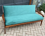 Choose fabric! REFINISHED Mid-Century Modern Teak Loveseat & Lounge Chair by R.Huber 11