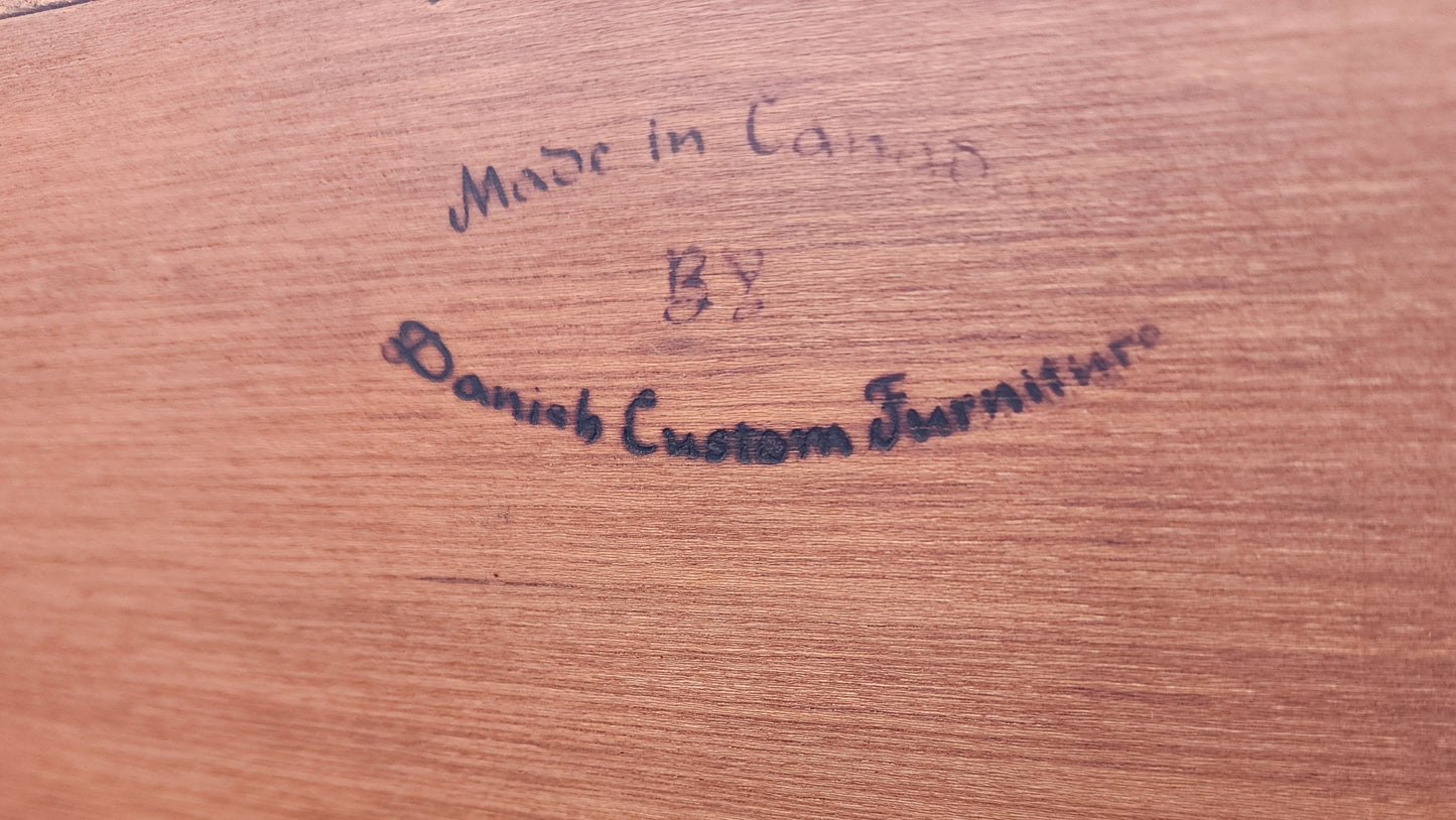 REFINISHED Mid Century Modern Teak Bookcase TV Media Console 5 ft