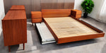 REFINISHED MCM Teak Queen Bed w Storage, Nightstands & 2 dressers by REFF 8