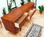 REFINISHED Mid Century Modern Teak Bedroom set (Queen Bed w Nightstands & 2 Dressers) 4