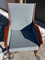REFINISHED Mid-Century Modern Teak Rocking Chair by R.Huber 6