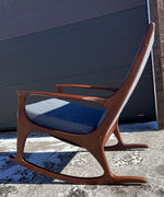 REFINISHED Mid-Century Modern Teak Rocking Chair by R.Huber 7
