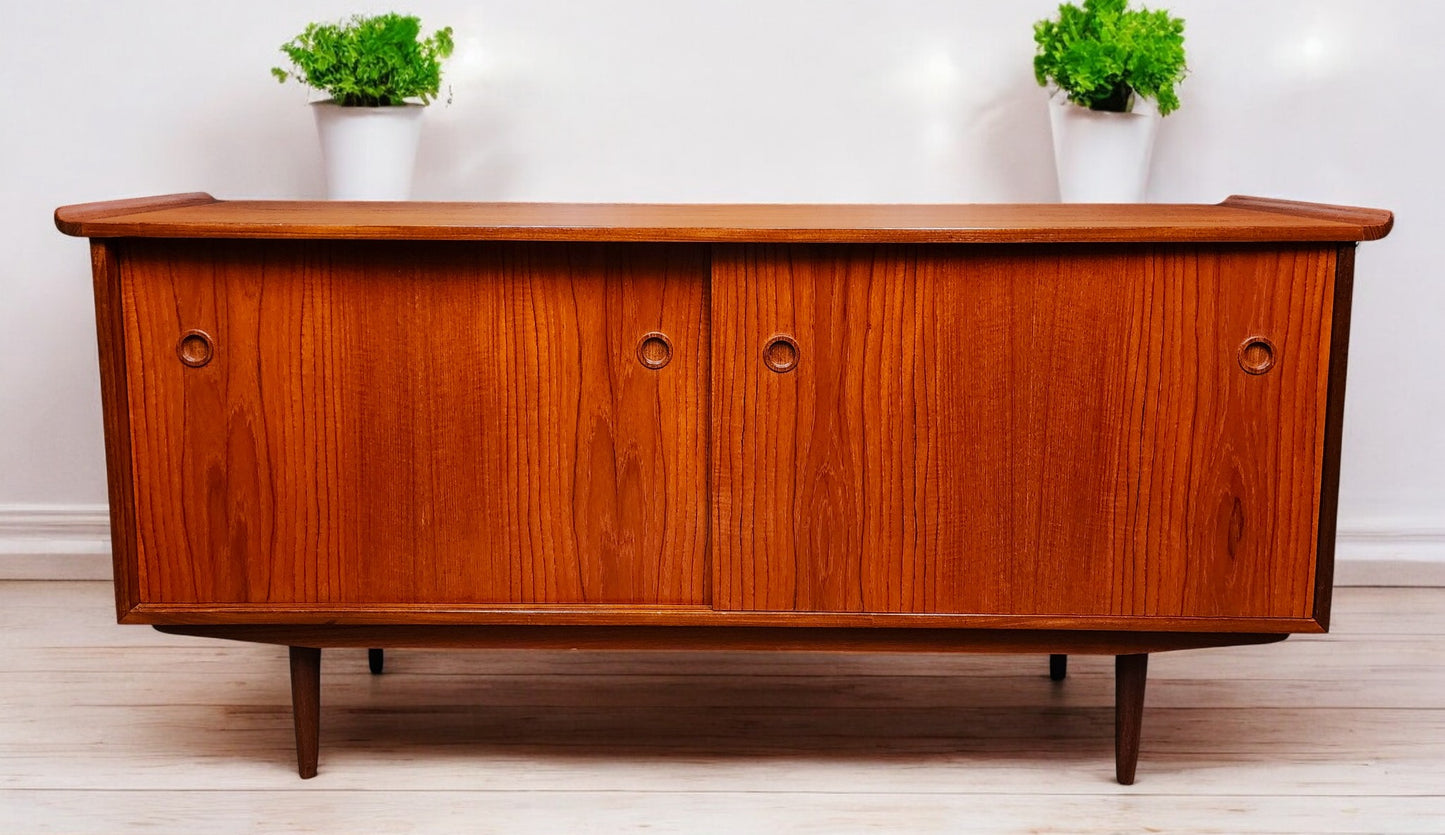 REFINISHED Mid Century Modern Teak Sideboard by R.Huber 63"