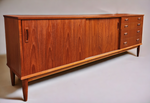 REFINISHED Mid Century Teak Sideboard Credenza Buffet 79