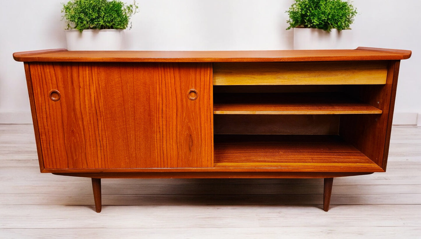 REFINISHED Mid Century Modern Teak Sideboard by R.Huber 63"
