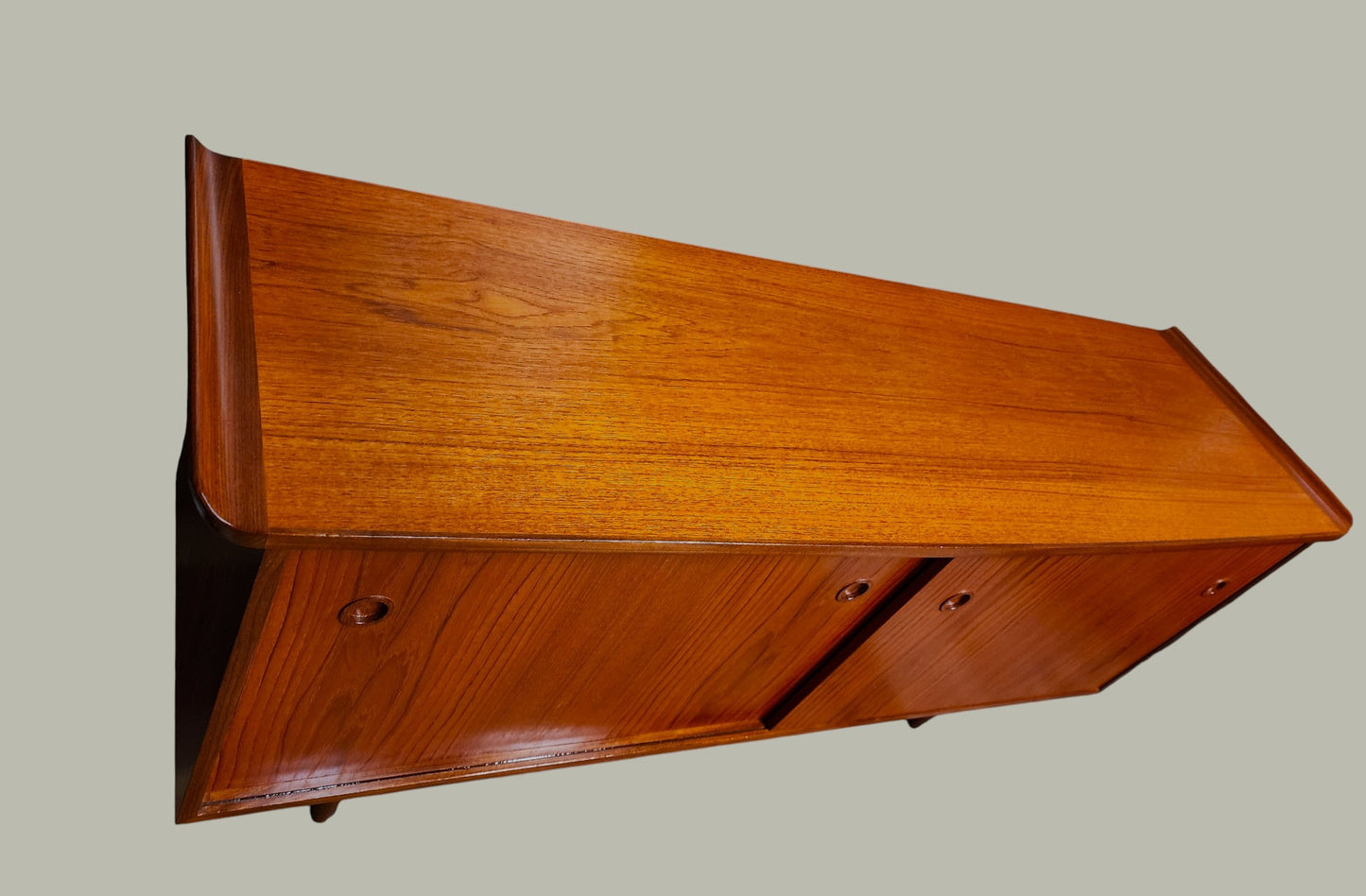 REFINISHED Mid Century Modern Teak Sideboard by R.Huber 63"