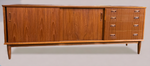 REFINISHED Mid Century Teak Sideboard Credenza Buffet 79
