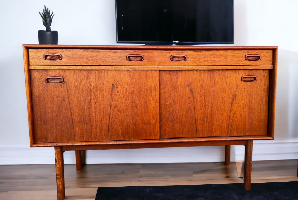 REFINISHED Mid Century Teak Sideboard Buffet 48