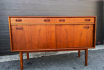 REFINISHED Mid Century Teak Sideboard Buffet 48