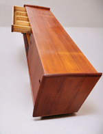 REFINISHED Mid Century Teak Sideboard Buffet TV Media Console by R.Huber 60