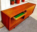 REFINISHED Danish Mid Century Modern Teak Sideboard Buffet 72