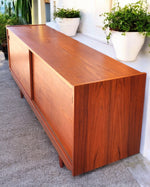 REFINISHED Danish Mid Century Modern Teak Sideboard Buffet 72