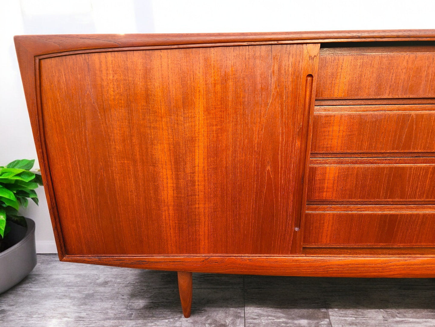 REFINISHED MCM Teak Sideboard by Danish Custom Furniture 7 ft