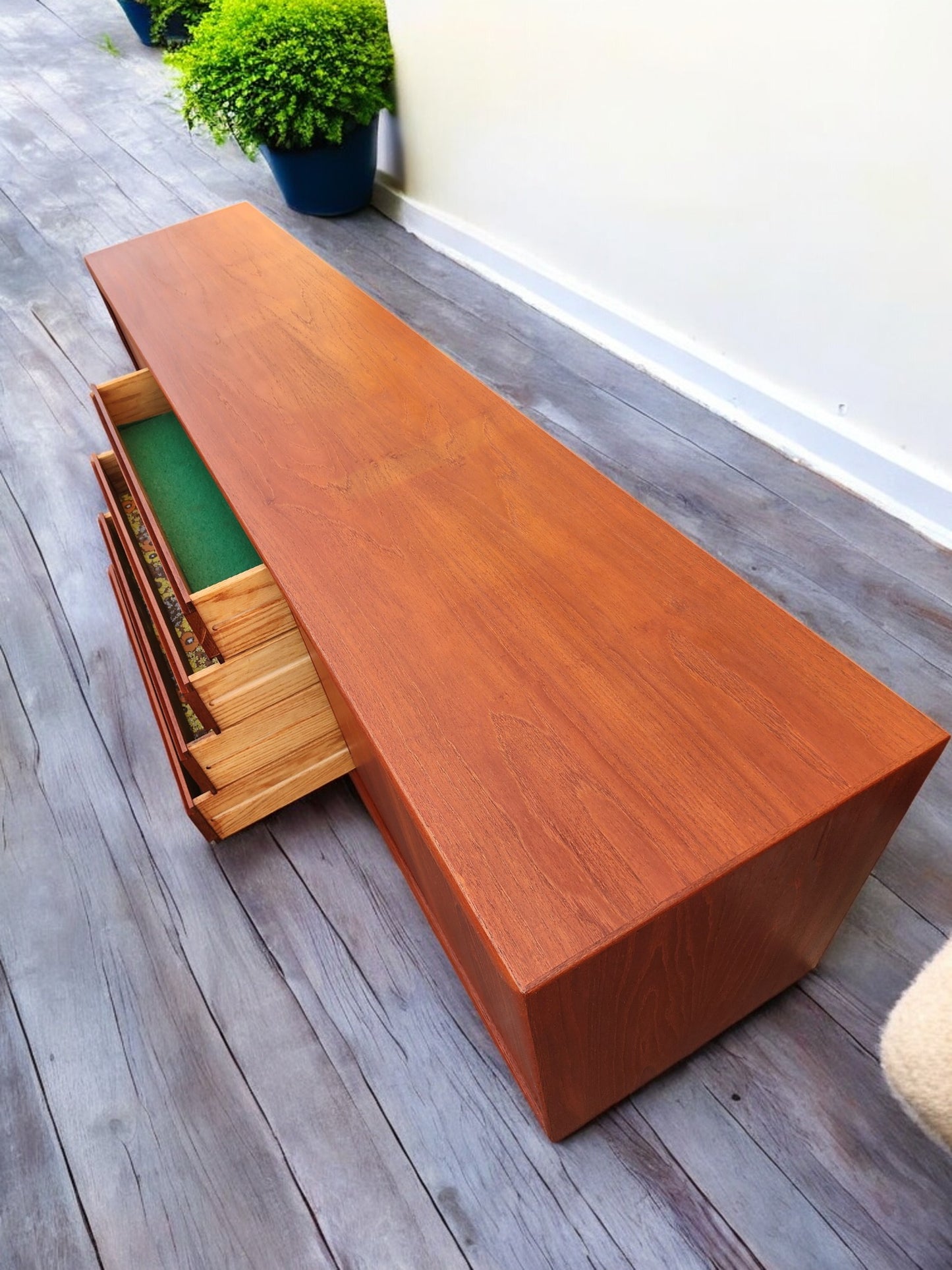 REFINISHED MCM Teak Sideboard by Danish Custom Furniture 7 ft