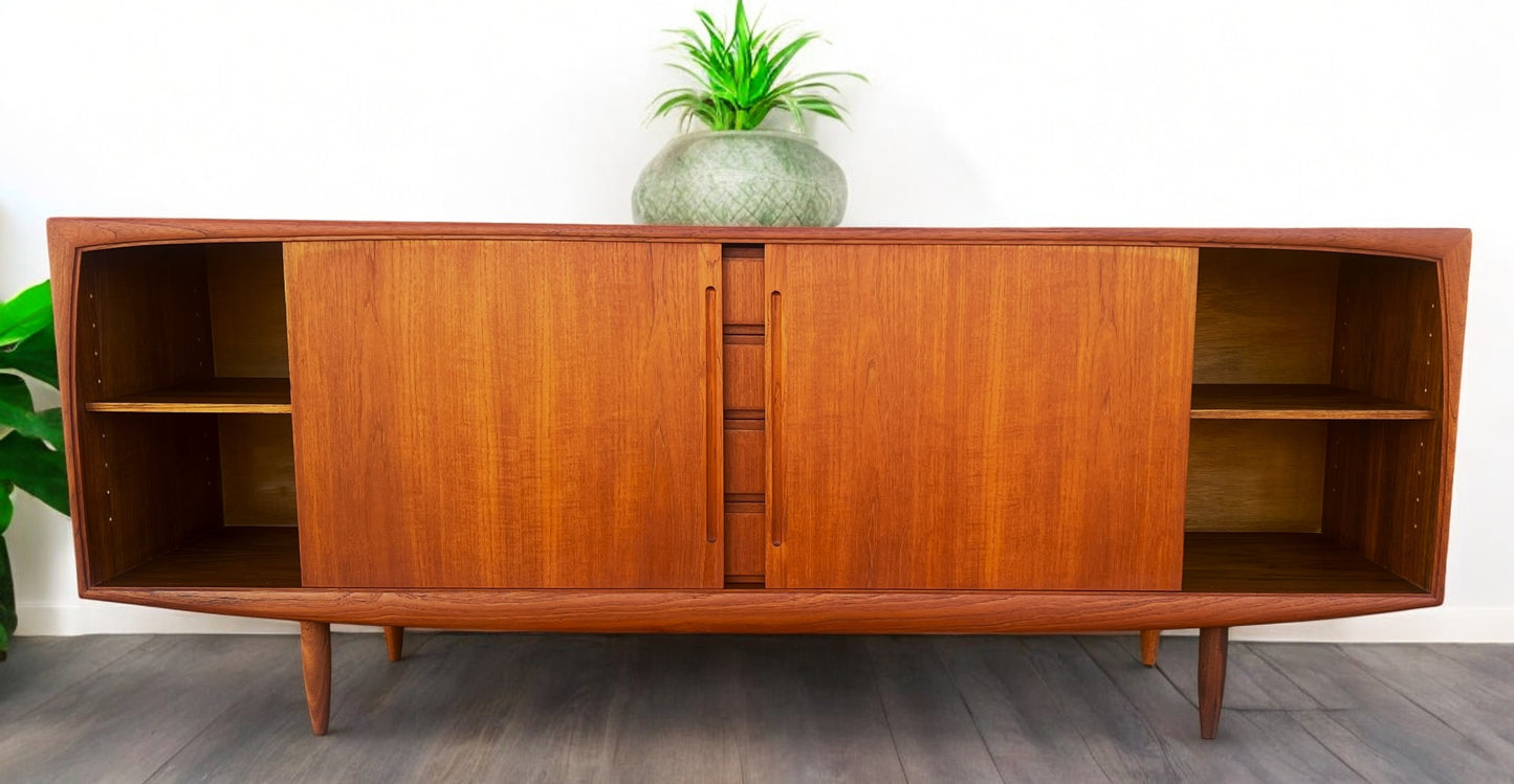 REFINISHED MCM Teak Sideboard by Danish Custom Furniture 7 ft