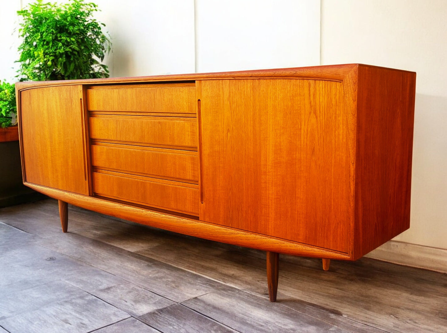 REFINISHED MCM Teak Sideboard by Danish Custom Furniture 7 ft