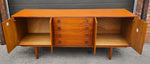REFINISHED Danish Mid Century Modern Teak Credenza, Deep & Long 76