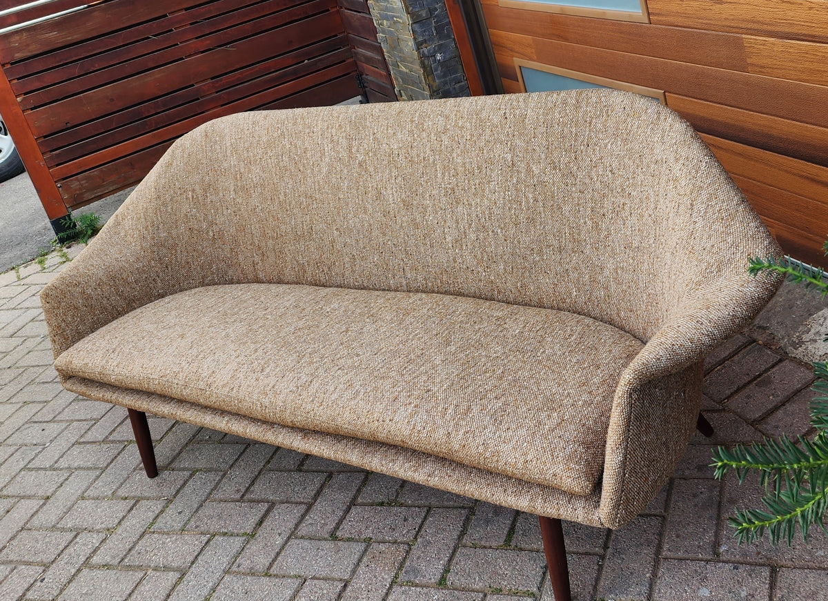 REFINISHED Mid Century Modern Teak Sofa by Gerhard Berg with wool upholstery