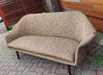 REFINISHED Mid Century Modern Teak Sofa by Gerhard Berg with wool upholstery 10