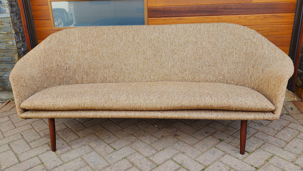 REFINISHED Mid Century Modern Teak Sofa by Gerhard Berg with wool upholstery