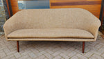 REFINISHED Mid Century Modern Teak Sofa by Gerhard Berg with wool upholstery 12