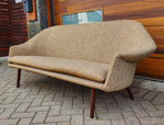 REFINISHED Mid Century Modern Teak Sofa by Gerhard Berg with wool upholstery 4