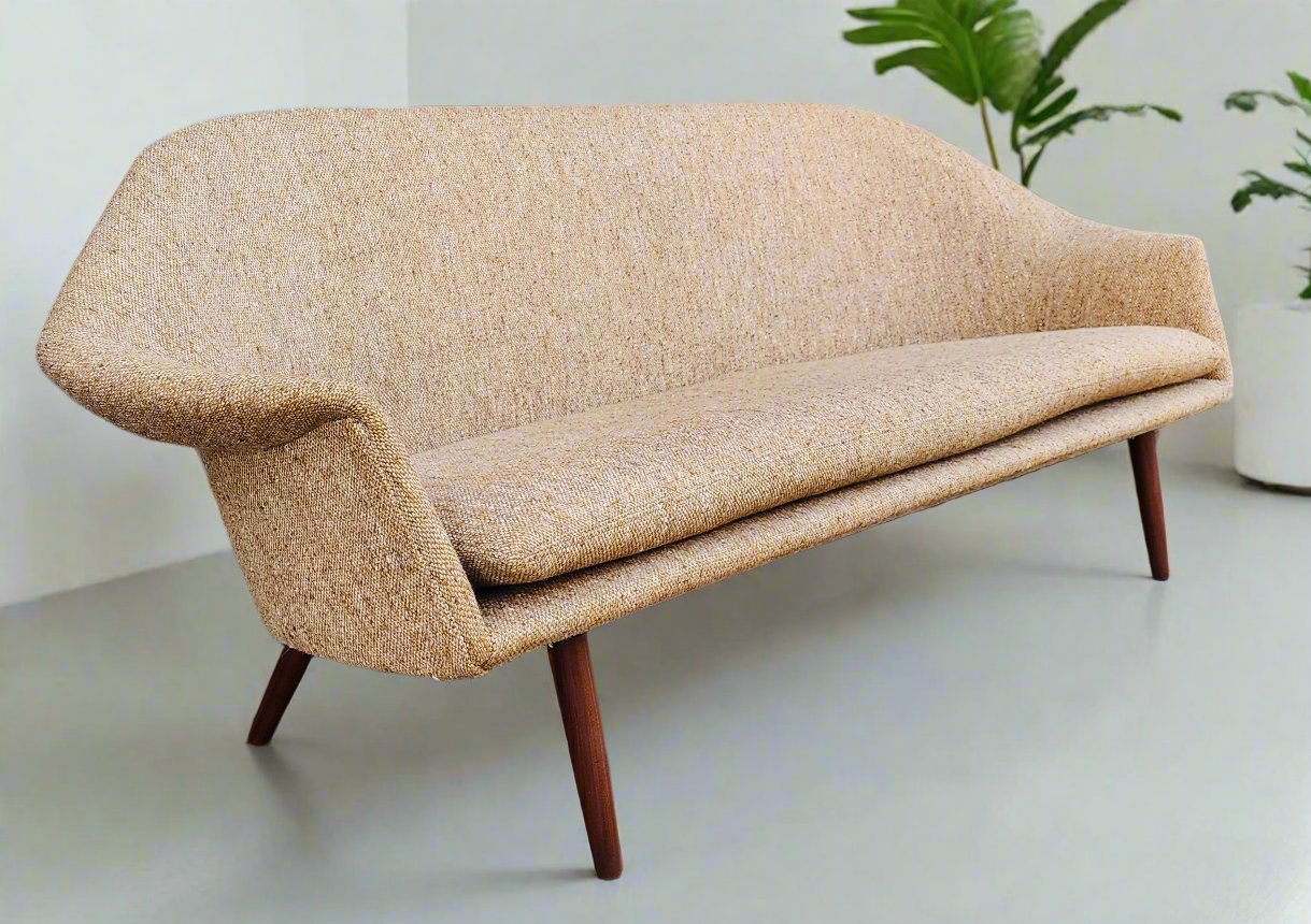 REFINISHED Mid Century Modern Teak Sofa by Gerhard Berg