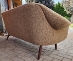 REFINISHED Mid Century Modern Teak Sofa by Gerhard Berg with wool upholstery 8