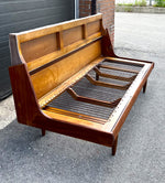 REFINISHED  REUPHOLSTERED Mid Century Modern Teak Sofa - Bed 13