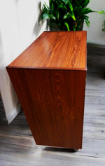 REFINISHED Mid Century Modern Teak Tallboy, Narrow 7