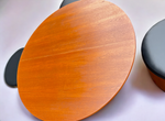 REFINISHED Mid Century Modern Teak Low Table & 4 REUPHOLSTERED Stools by  RS Associates 7