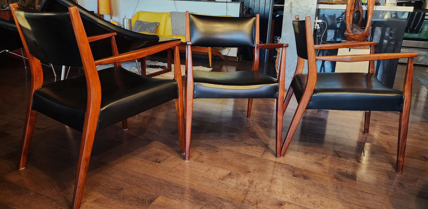 RESTORED Mid Century Modern Walnut Arm Chairs (3 available)